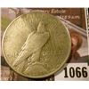 Image 2 : 1066 . 1935 Peace Silver Dollar, VF, better date, value $44
