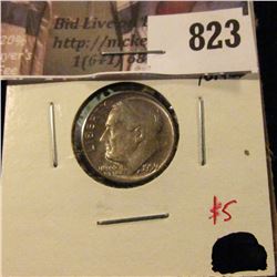 1959 Roosevelt Dime, BU toned, value $5