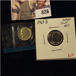 (2) Roosevelt Dimes, 1969-D & 1979-P, both BU from Mint Sets, value $4+