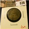 Image 1 : 1858 Seated Liberty Quarter, VG toned, value $30