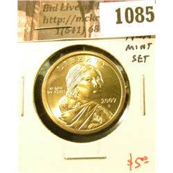 1085 . 2007-P Sacagawea Dollar, BU from Mint Set, value $5+