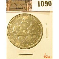 1090 . 1893 Columbian Exposition Commemorative Half Dollar, AU+, va