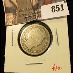 1898-S Barber Quarter, G obverse, AG reverse, value $10