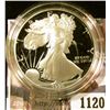 Image 1 : 1120 . 1990 American Silver Eagle, Proof in Mint capsule, value $60