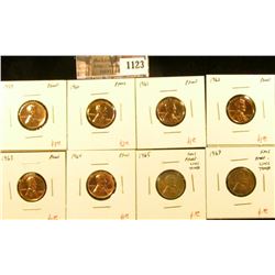 1123 . (8) Proof & SMS proof-like Lincoln Memorial Cents, 1959-1964
