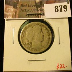 1913 Barber Quarter, G, low mintage (484,000) semi-key date (same mintage as a 1909-S VDB cent!) val