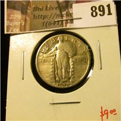 1930 Standing Liberty Quarter, F, value $9