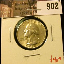 1939 Washington Quarter, BU original, value $40