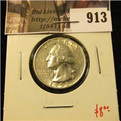 1953-D Washington Quarter, AU, value $8