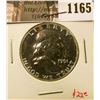 Image 1 : 1165 . 1961 Proof Franklin Half Dollar, value $22