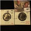 Image 1 : (2) Washington Quarters, 1969 & 1969-D, both BU MS65+ from Mint Sets, value $13 to $20
