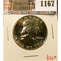 1167 . 1963 Proof Franklin Half Dollar, value $22