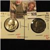 Image 1 : (2) Washington Quarters, 1976 BU toned & 1976-S 40% Silver BU. Both from Mint Sets, value $13+