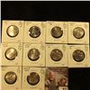 Image 1 : Group of 10 different 2009PD Washington Territory Quarters, DC, Puerto Rico, Guam, American Samoa, N