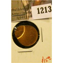 1213 . ERROR – 1980 Lincoln Cent, off-center strike, value $15+