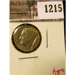 1215 . ERROR – Roosevelt Dime, LARGE die cud over date, value $15+