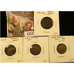 1217 . ERROR – 3 Lincoln cents and a Roosevelt Dime – 1994-D & 1997