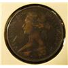 Image 2 : 1241 . 1864 short 6 New Brunswick One Cent, F/VF, F value $11, VF v