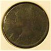 Image 2 : 1242 . 1861 Nova Scotia Half Cent, F verdigris, F value $10