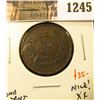 Image 1 : 1245 . 1864 Nova Scotia One Cent, XF, NICE, value $35+