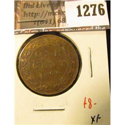 1276 . 1909 Canada One Cent, XF, value $8