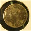 Image 2 : 1300 . 1874 plain 4 small date Canada Five Cent Silver, F, value $7