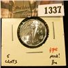 Image 1 : 1337 . 1944 Canada Five Cents, BU, NICE, value $7