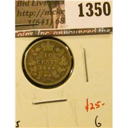 1350 . 1898 Canada Ten Cents, obverse 5, G, value $25