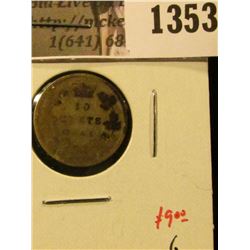 1353 . 1901 Canada Ten Cents, G, value $9