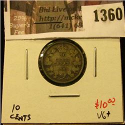 1360 . 1907 Canada Ten Cents, VG+, value $10