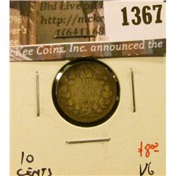 1367 . 1915 Canada Ten Cents, VG, value $8
