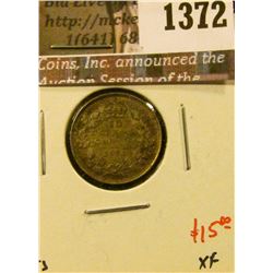 1372 . 1920 Canada Ten Cents, XF, value $15