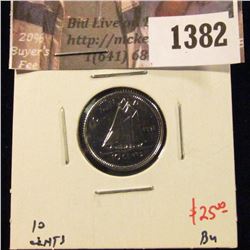 1382 . 1991 Canada Ten Cents, BU, value $25