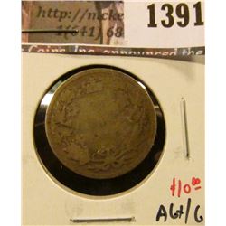 1391 . 1899 Canada 25 Cents, AG+/G, value $10