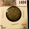 Image 1 : 1404 . 1910 Canada 25 Cents, VG, value $12