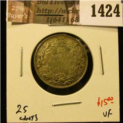 1424 . 1936 Canada 25 Cents, VF, value $15