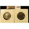 Image 2 : 1441 . (2) Canada 25 Cents, 1968 Nickel, 1973 RCMP, both BU, value
