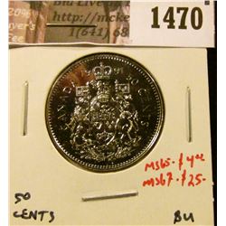 1470 . 1991 Canada 50 Cents, BU, MS65 value $4, MS67 value $25