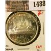 Image 1 : 1488 . 1965 Canada Silver Dollar, Type 4 LB P5, BU, value $30+