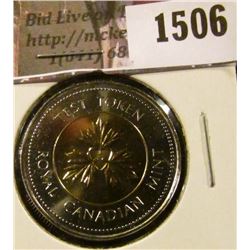 1506 . (1994-1995) Undated Canada 2 Dollar Test Token, Nickel ring,
