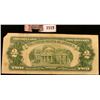 Image 2 : 1519 . Series 1953 United States Note, Red Seal, small piece of upp