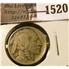 Image 1 : 1520 . 1913 P Type One Buffalo Nickel, Fine.
