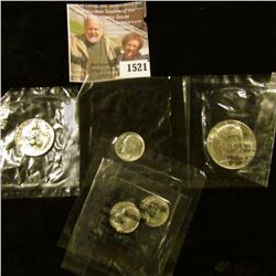 1521 . Littleton grades and holdered Silver Coins: 1955S Unc, 1959P