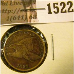 1522 . 1857 Flying Eagle Cent, VF.