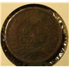 Image 2 : 1530 . 1864 Bronze Indian Head Cent, Fine dark, reverse ding.