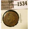 Image 1 : 1534 . 1869 Indian Head Cent, Good, corroded.