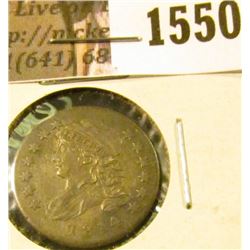 1550 . 1814 small date Bust Dime, AU.