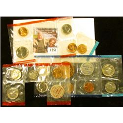 1551 . Lot of partial U.S. Mint Sets: 1970 Cents PDS, Nickels DS, D
