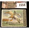Image 1 : 1554 . 1982 Federal Migratory Waterfowl $7.50 Stamp, artist signed.