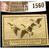 Image 1 : 1560 . 1936 Federal Migratory Waterfowl $1 Stamp, creased, not sign